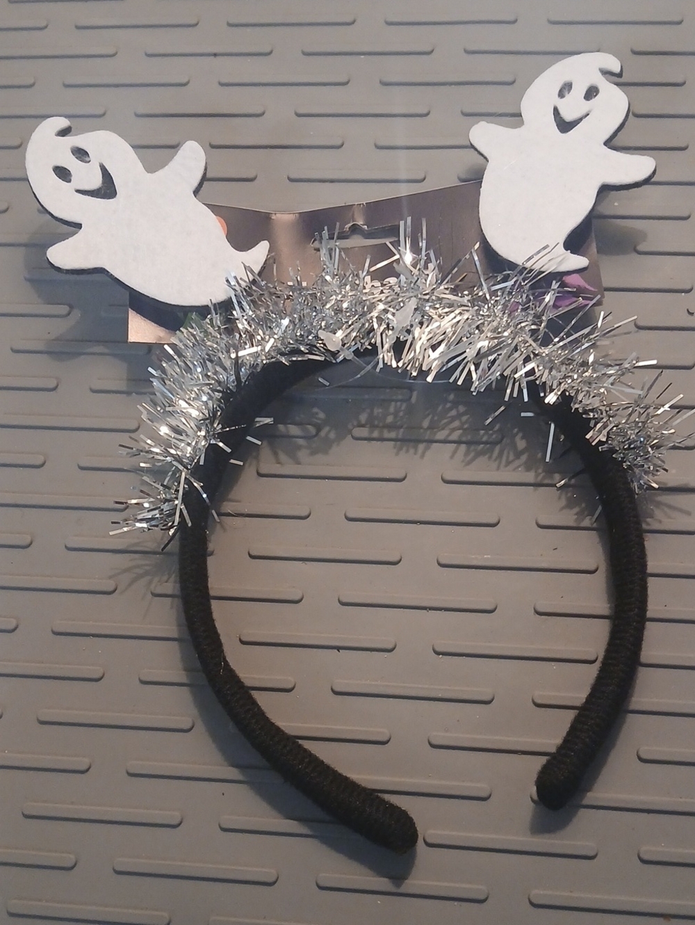 Halloween Ghost Headband for Girls. Silver & White Costume O/S